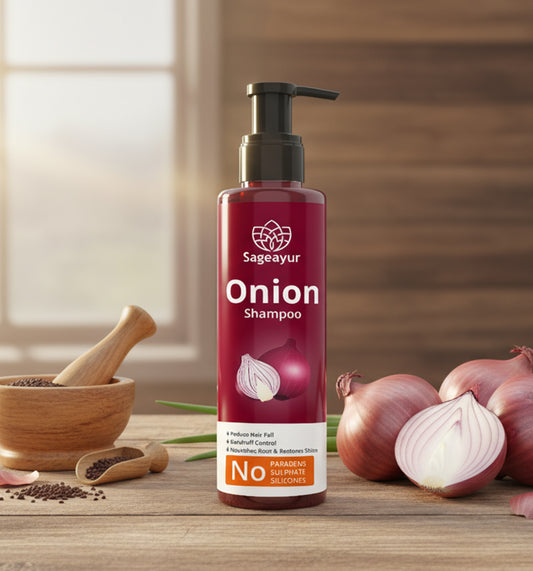Sageayur Onion Anti-Hair Fall Shampoo|100% Ayurvedic -200Ml