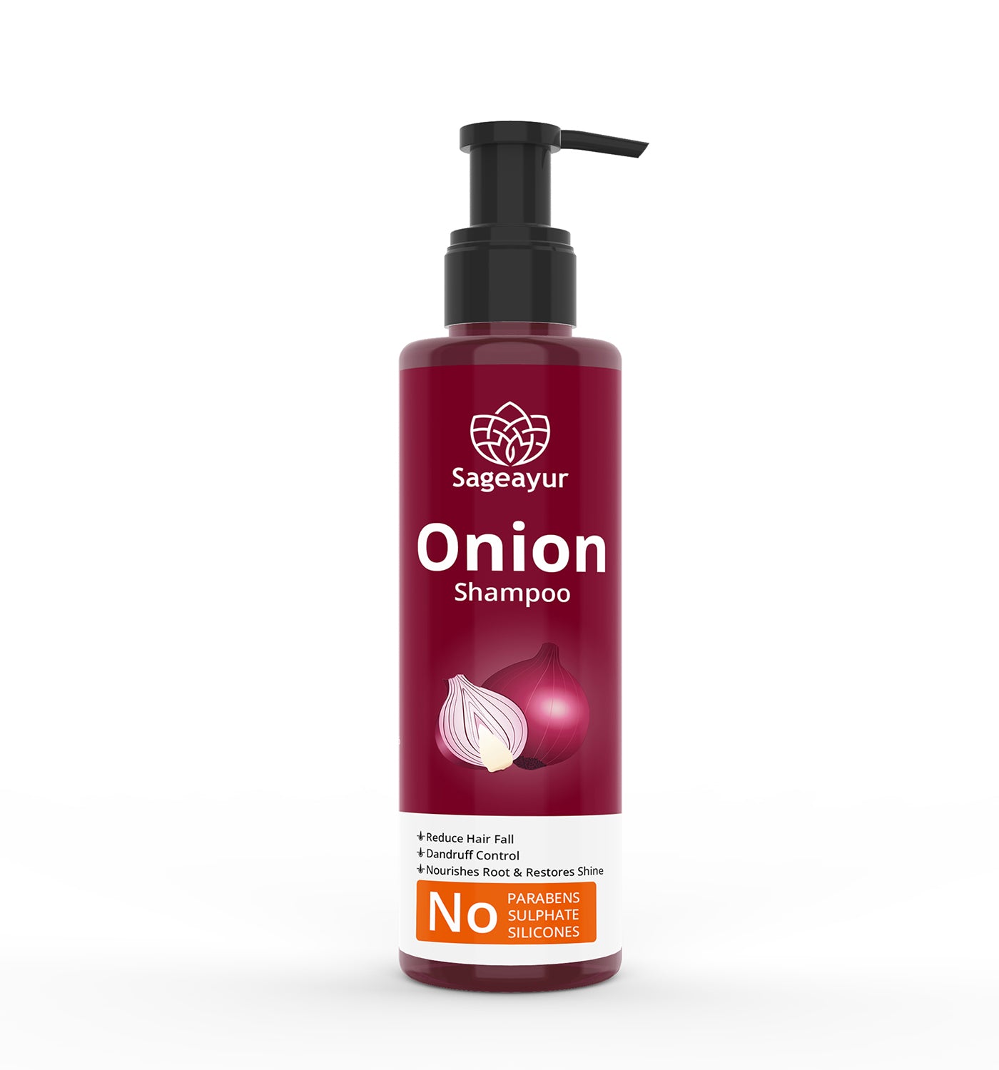 Sageayur Onion Anti-Hair Fall Shampoo|100% Ayurvedic -200Ml