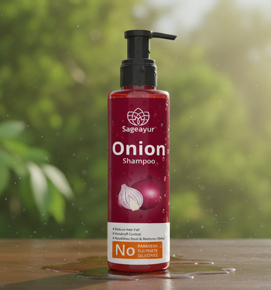 Sageayur Onion Anti-Hair Fall Shampoo|100% Ayurvedic -200Ml